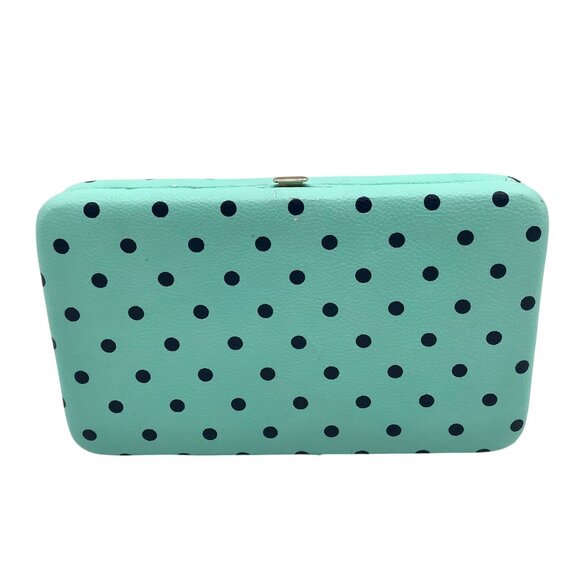 Merona Light Blue Polka Dot Hinge Wallet - Picture 1 of 10